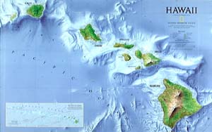 Hawaii Wall Map